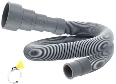 Heavy-Duty Washing Machine Drain Hose Extended Steel Rubber Pipe Leak-Proof Design for Automatic Washers Strong Rubber Stainless Steel Drain Hose