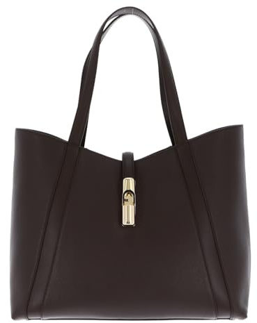 Furla Leder Shopper Goccia Tote Bag Cioccolato dunkelbraun