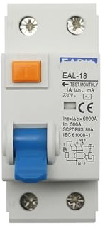 Disjoncteur électromagnétique à courant résiduel, 2P 100/300mA AC, disjoncteur différentiel, interrupteur de sécurité(100mA,40A)