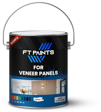 FabioT. FT Paints 100 ml Sample Fast-Drying Wood Paint with Satin Matt Finish for Veneer panels- RAL 9005-Jet Black