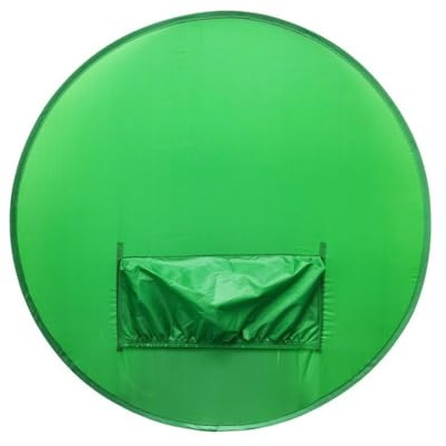 FACAIIO Double Layer Circular Green Screen Photography Background, Wrinkle- Velvet Fabric Chroma Keying, Portable Foldable Home Studio, Video Production & Live Stream
