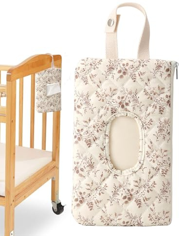 Resefodral för våtservetter - 20 x 8 cm tyg | Påfyllningsbar vattentät behållare | för blöjor med våtservetter dispenser | För nappflaska Kläder Leksaker
