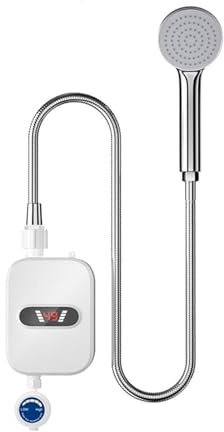 3500W Mini Instant Water Heater Shower LCD Digital Display Bathroom Faucet Hot Water Heater Kitchen Tankless Instant Heating Easy to Use