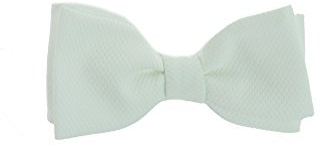 WILVORST Classics Frackschleife Fliege Piqué Weiss 100% Baumwolle