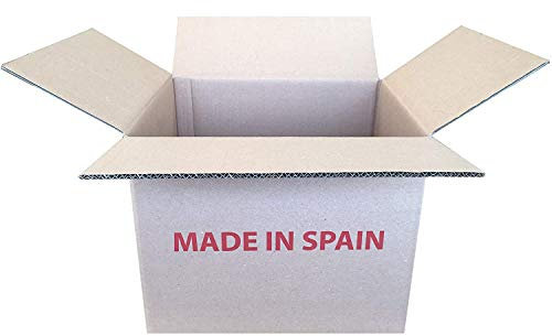 Cajeando - Pack de 10 Cajas de Cartón de Canal Doble 39,5 x 31,5 x 32 cm Color Marrón Mudanzas Cajas Grandes de Almacenaje Fabricadas en España