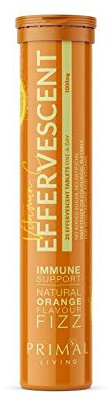 Vitamin C Orange Effervescent Tablets – 20 Tablets, 1000mg per Tablet – Sugar-Free, Stevia-Sweetened – Supports Immune Health & Reduces Fatigue – Vegan-Friendly