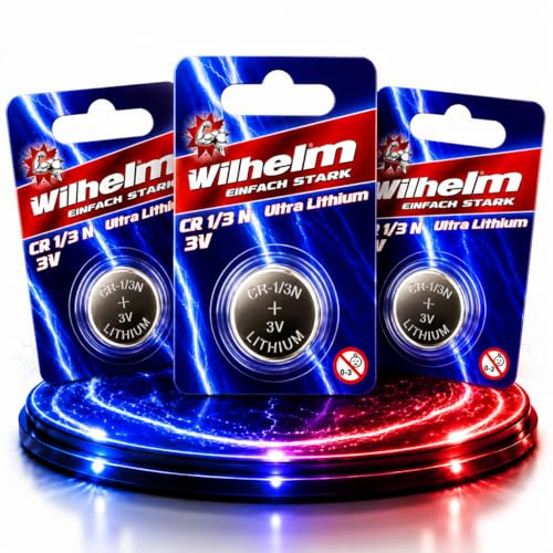 Wilhelm CR1/3N Lithiumbatterie zuverlässige 3V Foto-Batterie – 3 Stück