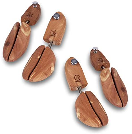 MTS care MAX No.2 Cedar 2 Paar Set Größe 42/43 - Zedernholz Schuhspanner für Herren - Schuhstrecker hält Schuhe in Form - für angenehme Frische