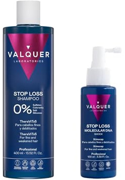Valquer Profesional Anti-håravfall schampo + chock håravfall och molekylärt. Minska håravfall. Anti-håravfall. Sulfatfri. Stoppar håravfall - 2 enheter