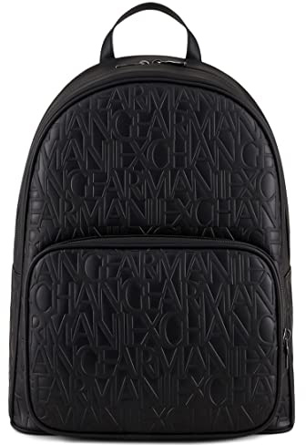 Armani Exchange Essential, Jim, Sustainable, Embossed All Over Logo Backpack