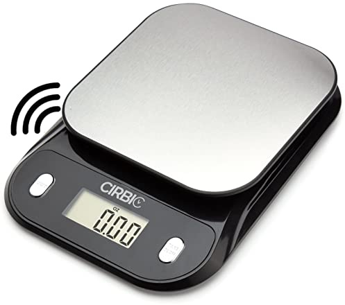 Talking Kitchen Scales - Big Numbers with Clear Loud Voice North American Accent (Black)