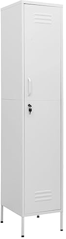 vidaXL Schließfachschrank Weiß 35x46x180 cm Stahl
