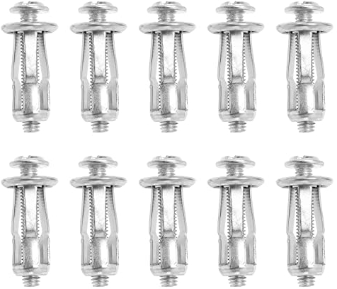 eMagTech 50 Stück Jack Muttern Spreizmutter Dünne Befestigungen Dübel mit Schrauben Montage für Hohlwand Eisenhaut Hohlplatten 5 Mm Dünne Weiche Wand M4x25