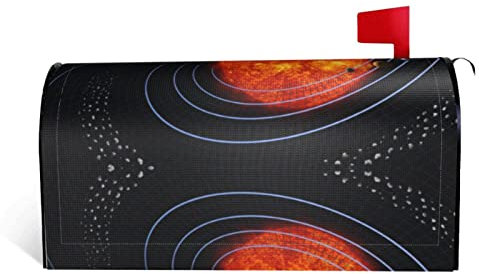 Outer Space Galaxy Solar System Magnetic Mailbox Cover Garden Yard Home Decor for Outdoor Standard Size-18X 20.8