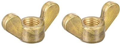 sourcing map 2 Stück Messing Flügelmutter M20 Flügelmutter Handdrehung Tighten Verschlüsse für Möbel Maschinen Elektronische Geräte