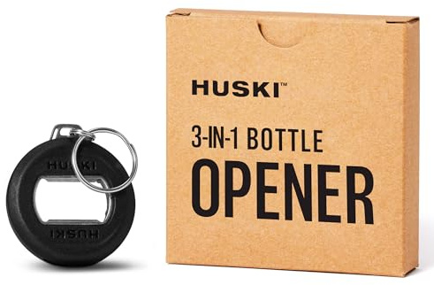 Huski 3-in-1 Bottle Opener Keyring | NEW | Works with Bottle Caps & Can Tabs | Includes Spring-Fit™ Detachable Keyring Clip | Compact & Convenient | Fits in the Huski Beer Cooler | Great Gift