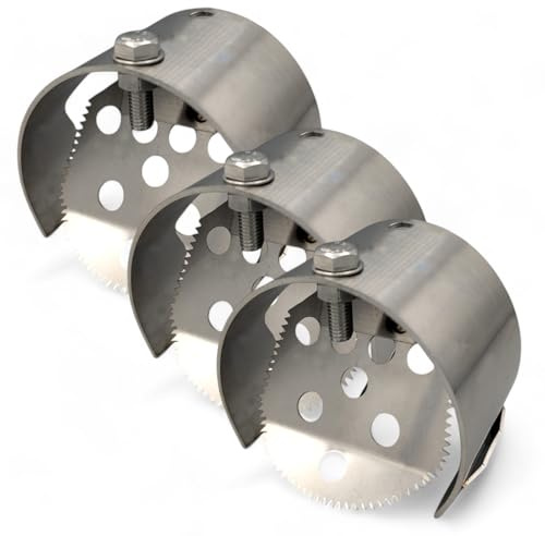 Prévention des rats et des souris pour les canalisations, clapet anti-retour en acier inoxydable, bloqueur de rats pour égouts, convient aux canalisations (95-110 mm, 4 pouces) (Pack de 1 X 3)