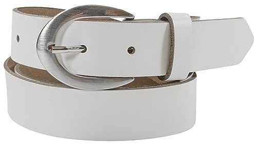 fashionchimp Basic Damengürtel aus 100% echtem Leder, glänzende Gürtel-Schließe, Breite ca. 2,8cm, Made In Germany