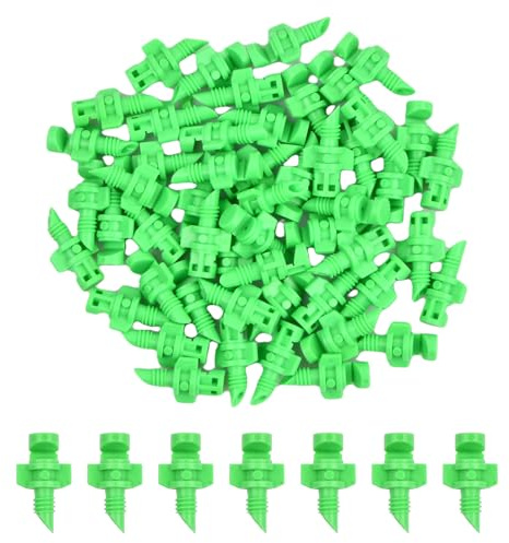 Mini Ugelli Micro Spruzzatori, 50 Pezzi Testine Micro Irrigazione Irrigazione Nebbia Sprinkler Rifrazione, Emettitori Irrigazione a Goccia per Frutteto Giardino Prati Patio Outdoor (180 Gradi)