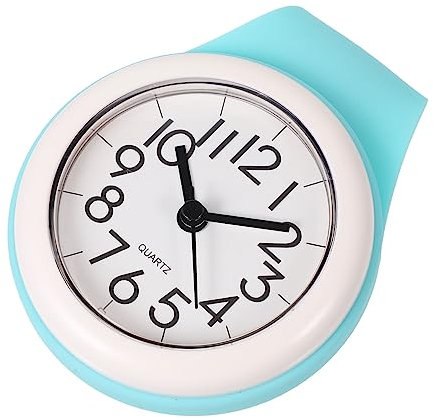 Yardenfun wasserdichte Duschuhr Für Bad Batteriebetrieben Geräuschlose Wanduhr Mit Saugnäpfen wasserdichte Uhr Für Fliesen Und Glatte Oberflächen