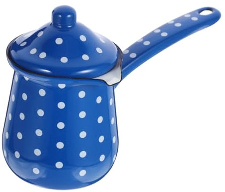 Alipis Bollitore Per Caffè Turco Smaltato Vintage Beccuccio Preciso, Bricco Per Latte Resistente, Grande Capacità Per Tè e Bevande Calde in Cucina