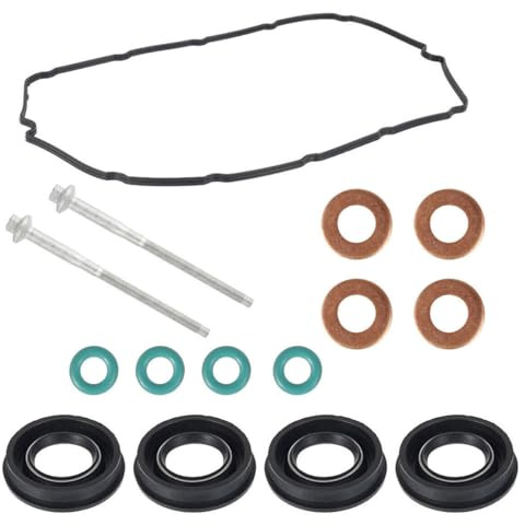 15 Stück Einspritzdüsen Dichtungen 6C1Q-6K780-A 1372494 6C1Q-9M577-AB | Kraftstoffeinspritz Injektor Dichtungssatz Unterlegscheiben O-Ring Set für Transit MK7 2.2 2.4 3.2 TDCI 2006+
