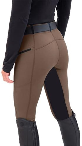 VLOYSR Horse Riding Leggings Women Equestrian Breeches Horse Riding Tights Knee-Patch Horseback Belt Loops Yoga Leggings Tights