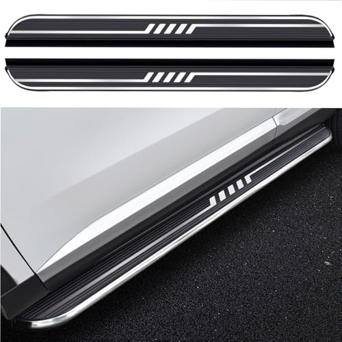 2 piezas para KGM SsangYong Musso 2019-2025 estribo lateral barra Nerf pedal lateral ZunYue negro (con soportes)