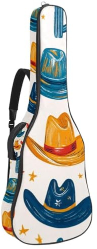 Schöne und schöne gepolsterte Gitarrentasche mit Frühlingsblumen, schützende Akustikgitarre, Gigbag für E-Bass, Konzertgitarre, Mehrfarbig 04, 42.9x16.9x4.7 in, Lässiger Tagesrucksack