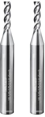 WEXWE Tools Carbide End Mill Square Milling Cutter for Aluminum Cutting - U-Type Design -for Finishing Highlight Surface - Professional Mill Bits Sets 1/4 Shank (1/8-2 2PCS)