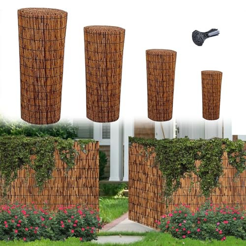LRHELPBNR Pantalla De Caña For Jardín Cañizo Jardin Ocultacion Paneles De Pantalla De Privacidad para Patio For Patio, Jardín, Balcón, Cortina De Pantalla De Caña(0.61x5m/2x16.4ft)