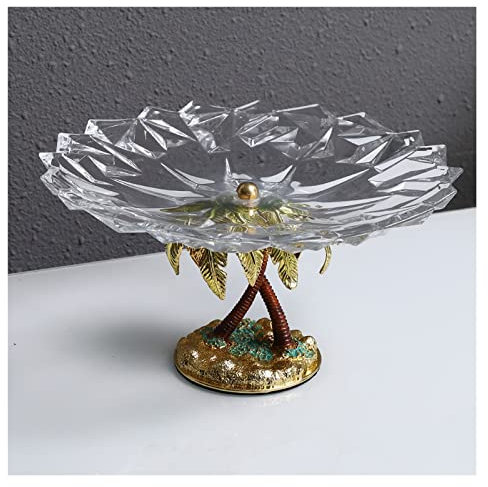 VDLLQYN, Assiette de Fruits secs en Verre de Cristal, Plateau de Rangement de présentoir de Bonbons, Table Basse, Vaisselle de thé de l'après-midi, Plateau décoratif,Bols à Bonbons