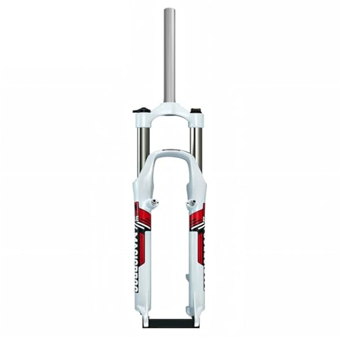 KANGXYSQ MTB Horquilla De Suspensión 26 Pulgadas Hombro Control Horquilla Delantera De Bicicleta 1-1/8 Viaja 100mm Freno De Disco/V QR 9mm(White Red)