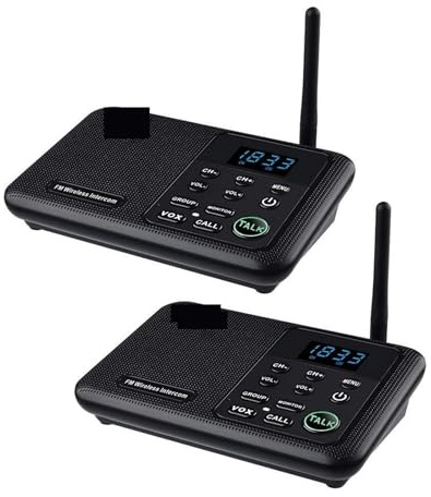 Wireless Intercom System for Home House Business One Piece 22Channel FM Wireless Intercom System for House Business Offices Room to Room Intercom Communicate