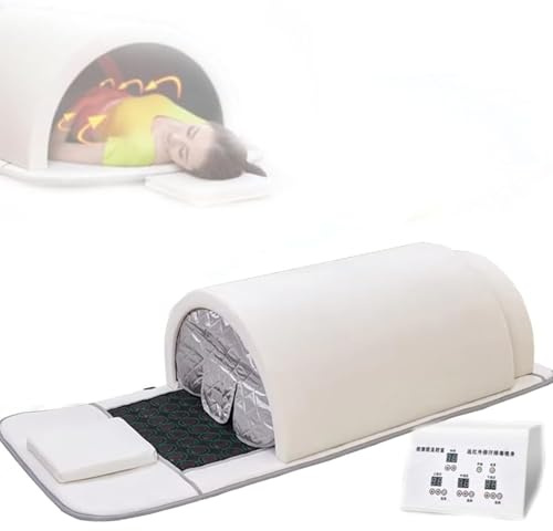 Far Infrared Sauna Dome - Complete Coverage Infrared Sauna with Therapeutic Stones Heated Mat, Zero EMF Technology
