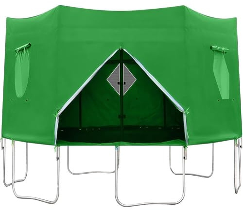 BESTXH Housse De Protection Solaire pour Trampoline, Tente De Trampoline ImperméAble en Tissu Oxford avec FenêTre Et Puits De LumièRe, Toile RéSistante Aux UV Et ImperméAble,02,6FT