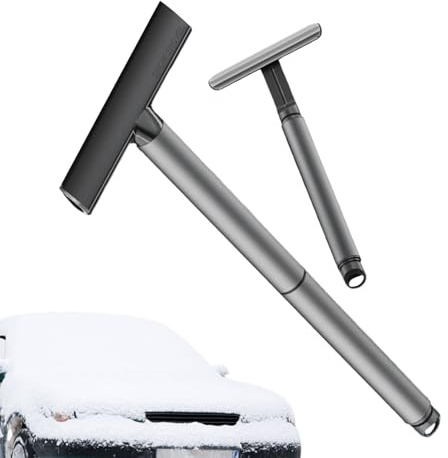 Pala da neve per la neve, robusto raschietto per lavori pesanti, pala da neve per auto, per attrezzi invernali, parabrezza, giardino, camion, pulizia finestre, prato