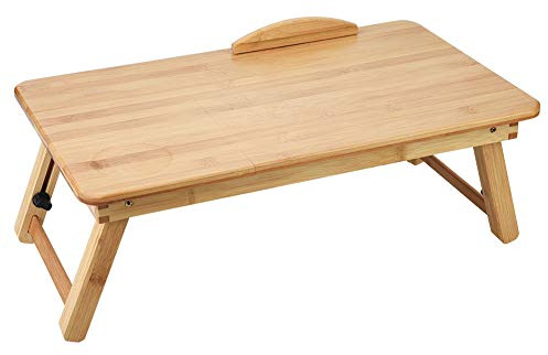 Tangxi Säng Laptop Skrivbord, Hopfällbar Säng Bricka Justerbar Vinkel och Höjd Portabel, för Arbete Läsa Skriva Frukost Låda Ljus (50 * 30 utan låda)