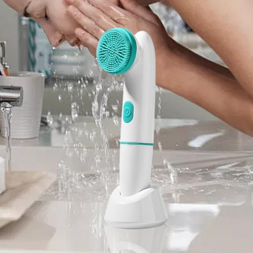 Vibration ansiktsrengöring - tum, ansiktstvättborste, vattentät silikon | lätt och bärbar ansiktsrengöringsborste, för spa massage, hudvård
