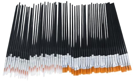 Set di 60 Pennelli per Acrilico, Pennello Pittura Acquerello e Modelli - Pennelli Fini di Alta Qualità con Setole in Nylon - Perfetto per Pittura Acrilica, Acquerello, Olio e Modelli