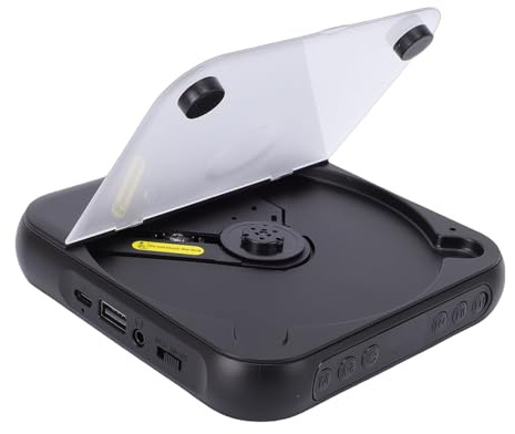 Generic Lettore CD Portatile con Bluetooth 5.3, Lettore HiFi con Doppi Altoparlanti, Ricaricabile con LCD, Supporto Ingresso CD USB AUX, Riproduzione in Loop per Casa, Auto e attività all'aperto