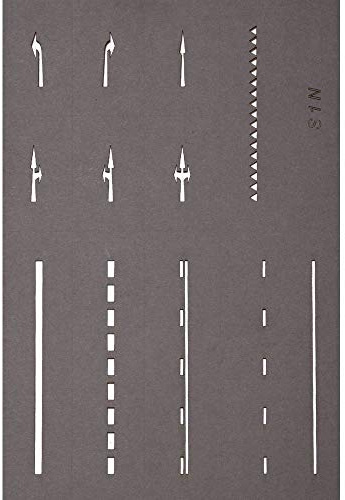 NOCH Straßenmarkierungs-Schablonen, perfekte Schablonen für Modellstraßen, 5 Schablonen für Spur N geeignet