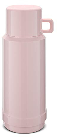 ROTPUNKT Isolierflasche 1 Liter mit integriertem Becher - Hochwertige Isolierkanne Made in Germany I Bis zu 24 h heiß & 36 h kalt (Jesper 60, Flamingo)