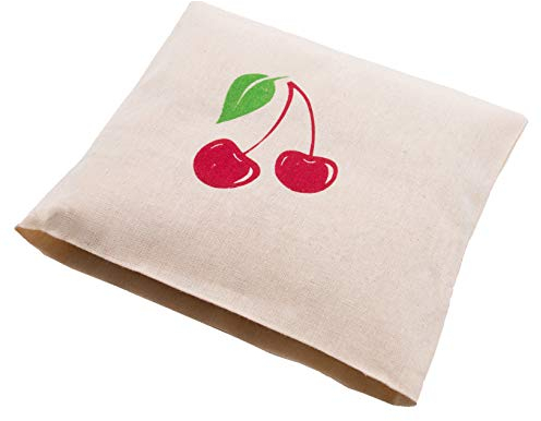 Zollner24 Kirschkernkissen - mikrowellengeeignetes Wärmekissen - gegen Verspannungen von Nacken und Schultern oder Koliken – natürliche Wärmeabgabe - abnehmbarer, waschbarer Bezug - 21x21 cm