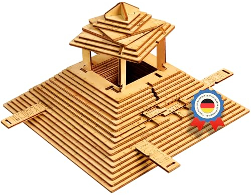 ESC WELT Quest Pyramide - Escape Room Spiel - Geschenke für Männer und Frauen - Holzpuzzle Erwachsene - 3D Puzzle Box Spiele aus Holz für Erwachsene - Geschenkbox Knobelspiel - Spiel Geschenke