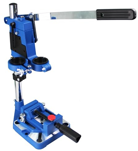 TEXALAN Drill Press Rotary Tool Workstation Stand with Wrench- 220-01- Mini Portable Drill Press- Tool Holder- 2 inch Drill Depth- Ideal for Drilling Perpendicular and Angled Holes- Table Top Drill