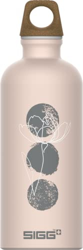 Sigg - Gourde Aluminium - Traveller MyPlanet Motif Journey - Convient Aux Boissons Gazeuses - Étanche & Légère - Sans BPA - Pour Sport, Camping, Randonnée - Rose Clair - 0,6L