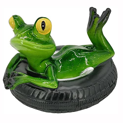 Yinghesheng Teichdekorationen Outdoor Froschfiguren - Teich-Schwimmdeko Frosch Ornament Gartenskulptur, Miniatur-Froschfiguren, Fischteich, schwimmende Dekoration, Außendekoration,A
