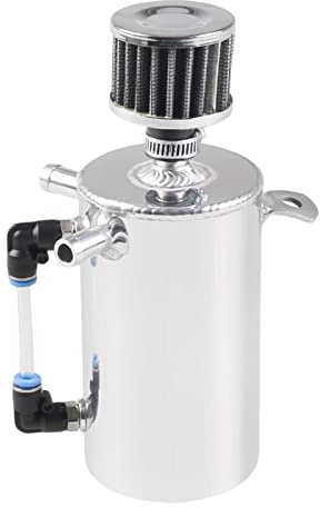 KOZEEY Réservoir de bidon d'huile de Voiture, réservoir de réservoir Automobile en Aluminium Compact de 0,5 reniflard