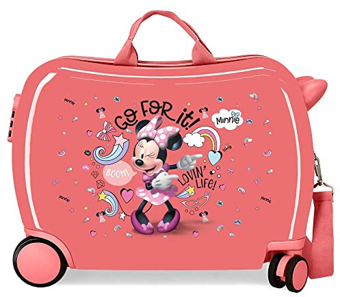 Disney Minnie Lovin Life Kinderkoffer, Rosa, 50 x 39 x 20 cm, starre ABS-Kombinationsverschluss, 34 l, 1,8 kg, 4 Räder, Handgepäck, Rosa, kinderkoffer